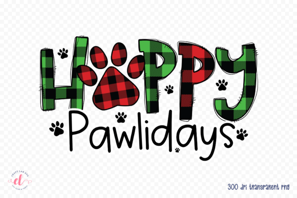 Happy Pawlidays PNG, Christmas Dog PNG
