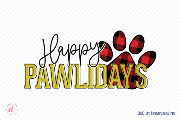Happy Pawlidays PNG - Dog Christmas PNG